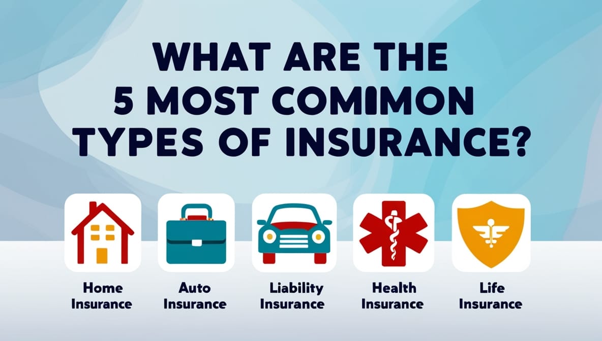 What are the 5 most common types of insurance?